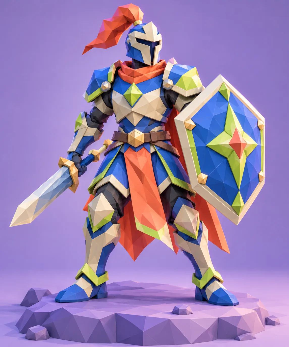 Low-poly game-ready 3D character