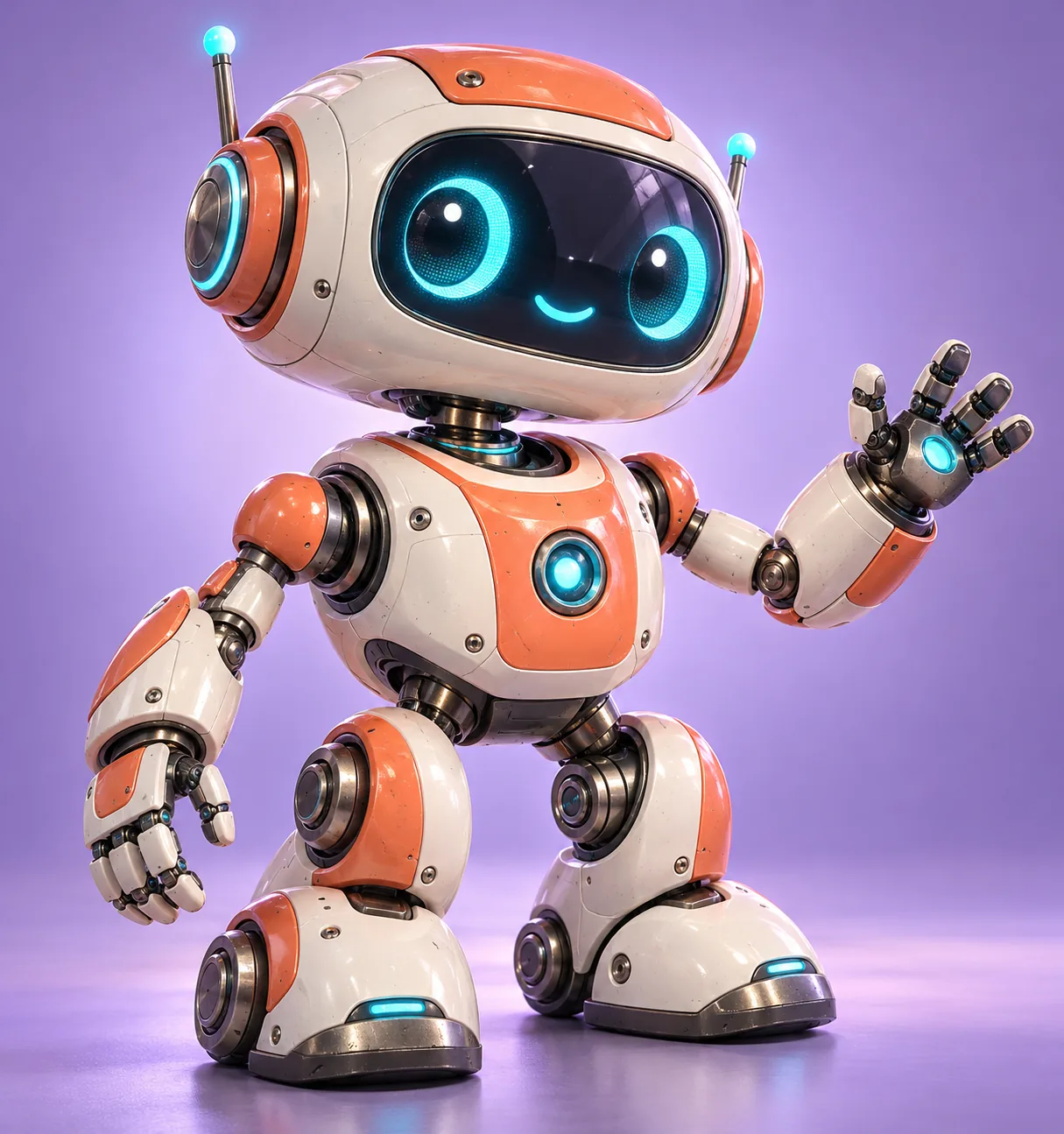 Colorful PBR-textured 3D robot model